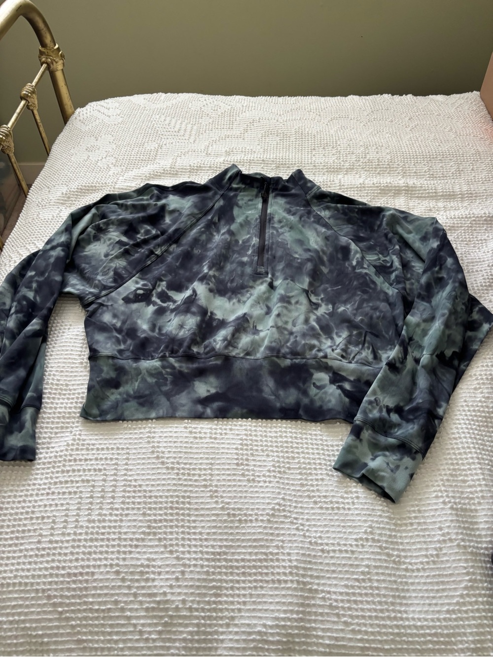 Lululemon Ready to Rulu 1/2 Zip Pullover Tie Dye Size 10 NWOT